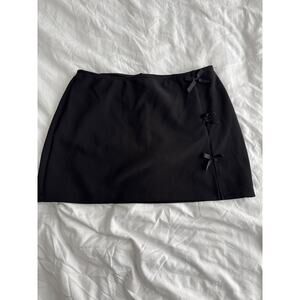 Free Haven Black Mini Skirt Bows Whimsigoth Alternative Alt Goth